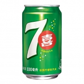 七喜柠檬味汽水罐装330ml/罐