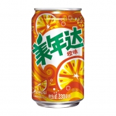 美年达橙味罐装330ml/罐