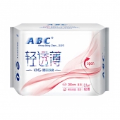 ABC轻透薄棉夜用卫生巾280mm*8片K14/包