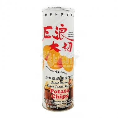 (马来西亚)EDO巨浪大切薯片沙律酱焗味150g/罐