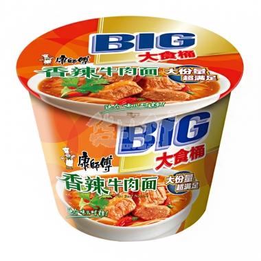 康师傅(大食桶)香辣牛肉面143g/桶