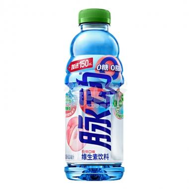 达能脉动0糖白桃口味600ml/瓶