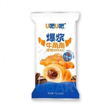 U吧U吧爆浆牛角角面包巧克力味75g90天/包