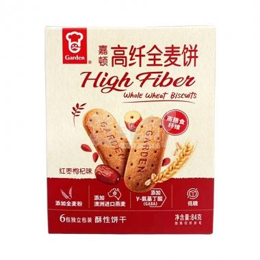 嘉顿高纤全麦饼干红枣枸杞味84g/包